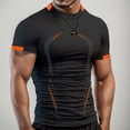 thumbnail image 2 of Men's Compression Shirt Short Sleeve Athletic Compression Tops Cool Dry Undershirts Baselayer Gym Workout T Shirt, 2 of 5