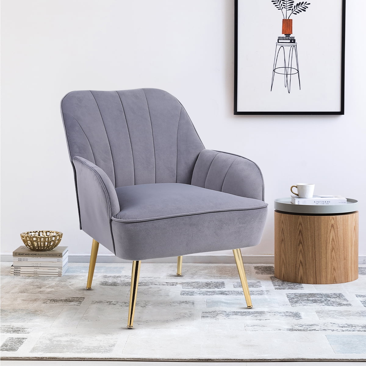 Wingback Chair Multicolor Chair Arianna Multicolor Floral Fabric