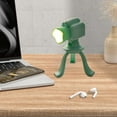 thumbnail image 4 of Lámpara de mesa decorativa con cámara vintage – adorno retro de sobremesa, iluminación ambiental suave y cálida, plástico negro verde, 9x6x6cm, portátil, 4 of 6