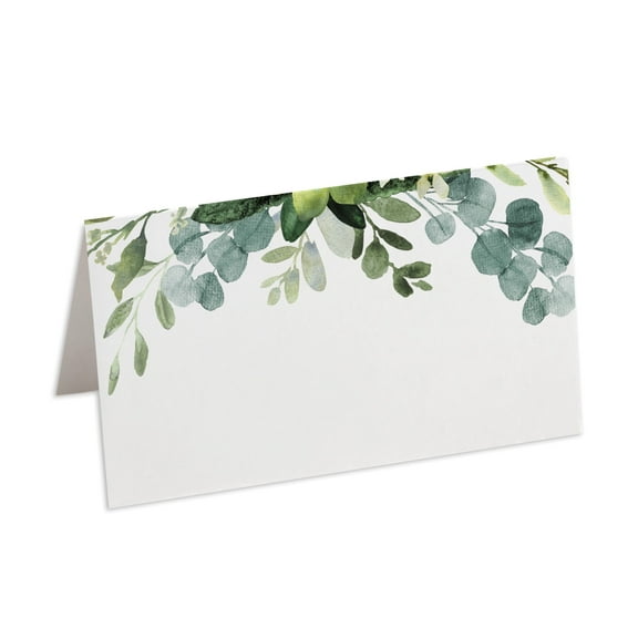 Truly Inspired Paper Co. Greenery Table Place Cards, Pack of 100, 2.5 x 3 Inches