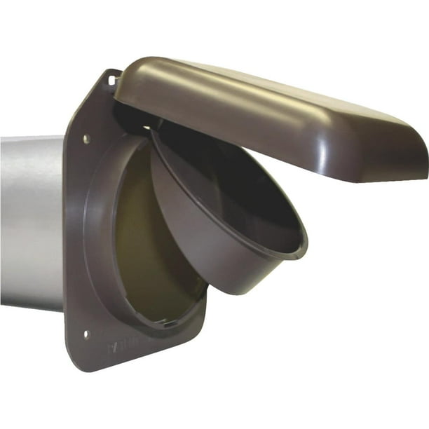 NoPest 4 In. Brown Plastic Low Profile Dryer Vent Hood NPVB Walmart