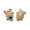 Milky coffee color, variant on Fashionable Apparel Bag Badge Pins with Bear inspired Designs Bag Brooch 10pcs