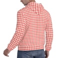thumbnail image 6 of Lsque Houndstooth With Red And White Pattern Casual Men's Hoodie,Hooded Sweatshirt with Kangaroo Pocket,Pullover Hoodie-Large, 6 of 7