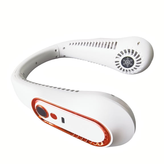 Portable 5 Speed USB Rechargeable Neck Fan Turbo Quiet Personal Bladeless Cooler Fan