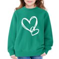 thumbnail image 4 of Atogsazn Toddler Girls Hearts Sweatshirt Kids Boys Casual Long Sleeve Pullover Sweatshirts Loose Fit Tops Clothing 01-Army Green 3-4 Years Fashion, 4 of 5