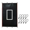 thumbnail image 3 of DYNWAVECA Baseball Batting Cage Backdrop Backstop Padding Mat with Elastic Ropes Practice Tool with Strike Zone Heavy Duty for Pitching, 3 of 9