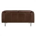 thumbnail image 5 of Lexicon Soren 18" Modern Plywood and Leather Loveseat in Brown, 5 of 8