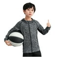 thumbnail image 2 of Huowey Boys Zip Up Sweatshirt Long Sleeve Athletic Pullover for Kids Workout Tops, 2 of 4
