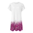 thumbnail image 3 of TSADFHJI Jupe Longue Noire Fluide Femme Été Décontractée Manches Courtes Imprimé Floral Col Rond Robe Ample Boho Plage Robe d'Été avec Poches m, 3 of 4