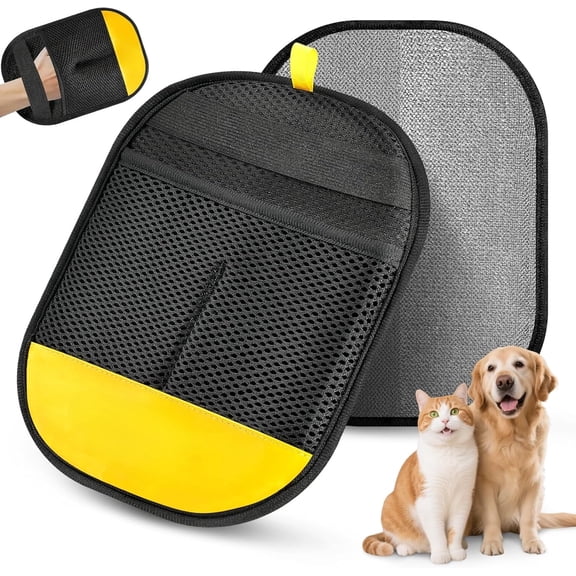 Pet Hair Removal Glove for Dogs & Cats, Newly Upgraded Reusable Electrostatic Pet Hair Glove, Magic Brush Pet Hair Remover Tool for Clothing, Couch, Carpet, Car Seat