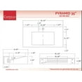 thumbnail image 5 of Pyramid 36" Solid Surface Manmade Stone Bathroom Sink in Marble, 5 of 5