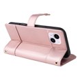 thumbnail image 3 of Wallet Case for iPhone 15 Plus, PU Leather RFID Blocking Card Slots Zipper Pocket Magnetic Buckle Kickstand Shoulder Strap & Wrist Strap Rugged Phone Cover for iPhone 15 Plus, Rosegold, 3 of 11