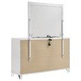 thumbnail image 6 of Coaster Marmore 9-Drawer Contemporary Wood Dresser and LED Mirror in White, 6 of 17