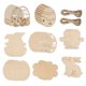 thumbnail image 4 of Recortes de animales de madera sin terminar, decoración artesanal, adornos colgantes para Conejo, 4 of 9