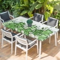 thumbnail image 2 of St. Patrick's Table Cloths for 4 Foot Rectangle Tables, Luck Shamrock Eucalyptus Leaves Flowers Blue Patio Waterproof Elastic Fitted Tablecloths, Washable Rectangular Table Cover for Camping, 2 of 8