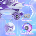 thumbnail image 4 of JZY Ultimate Fun with Light-Up Wheels Roller Skates For Ages 5-8 and 8-12, Adjustable for Kids, Youth & Women, 4 of 6