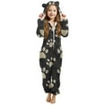 thumbnail image 1 of Pyjama pour Filles, Combinaison de Nuit Chaude d'Hiver à Manches Longues avec Capuchon, Combinaison Pyjama pour Filles, 1 of 6