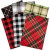 Christmas Wrapping Tissue Paper - 90 Sheets - Buffalo Plaid Design - 13.7 inch X 19.7 inch Per Sheet