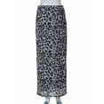 thumbnail image 6 of Women'S Y2K Leopard Print Skirts Ruched Maxi Skirt Mesh Sheer High Waisted Long Bodycon Skirt Black S, 6 of 8