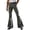 Grey, variant on CUSTG Men Casual Pants Striped Plaid Pattern Vintage Flare Bootcut Pants Mid Rise Button Zip Waist Pockets Casual Street Trousers Summer Beach Pants
