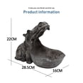 thumbnail image 2 of Resin Hippopotamus Storage Box Statue Creative Hippo Sculpture Key Candy Container Home Table Decoration Gift, 2 of 9
