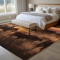 thumbnail image 4 of Western Cowboy Scenery Area Rugs 5x7 ft Romantic Sunset Country Horse Bullfighter Cow Washable Rug Non Slip Indoor Carpet Absorbent Floor Mat for Living Room Bedroom Dining Room, 4 of 9