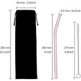 thumbnail image 4 of YooYuuk Reusable Bent Straws with Cleaning Brush, Glass Mixed Colors, 8 Inch, 10 Pieces, 4 of 7