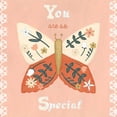 thumbnail image 3 of Vess, June Erica 20x20 Black Modern Framed Museum Art Print Titled - Folk Butterfly II, 3 of 5