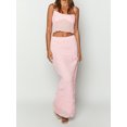 thumbnail image 5 of LMLYSoH Women’s Two Piece Summer Outfits Sleeveless Ruffle Hem Cami Tops and Long Skirt Set Beachwear, 5 of 9