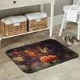 thumbnail image 7 of Rateoe Butterfly Sitting on a Flower Pattern Flannel Door Mat Indoor Outdoor Entrance, Waterproof All-Weather Doormat,Fade Resistant, Low Profile Entryway Mat 16x24in, 7 of 7
