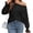 Black, variant on Solid Color Long Sleeve Boat Neck Women Sweater Off Shoulder Batwing Pullover
