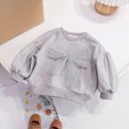thumbnail image 6 of TOWED22 Little Girls Sweatshirt Cute Toddler Crewneck Long Sleeve Bow Pullover Tops Shirts,4-5Y, 6 of 9