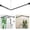 Black, variant on L Shaped Shower Curtain Rod - [39''-69''] x [55''-85''] Adjustable Corner Shower Rod, 90 Degree Shower Rod Bar for Bathroom Bathtub, Clothing Store with 12 Ring Hooks Ceiling Support