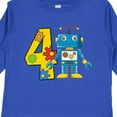 thumbnail image 4 of Inktastic 4th Birthday Robot Boys or Girls Long Sleeve Toddler T-Shirt, 4 of 5