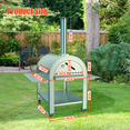 thumbnail image 4 of EastVita 32" Portable Outdoor Pizza Oven,Stainless Steel Wood Fired Pizza Maker Grill for Backyard,Insulated,32"x32"x80", 4 of 7
