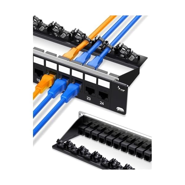 Cat6A Shielded Patch Panel with Smart Cable Management - Toolless ...