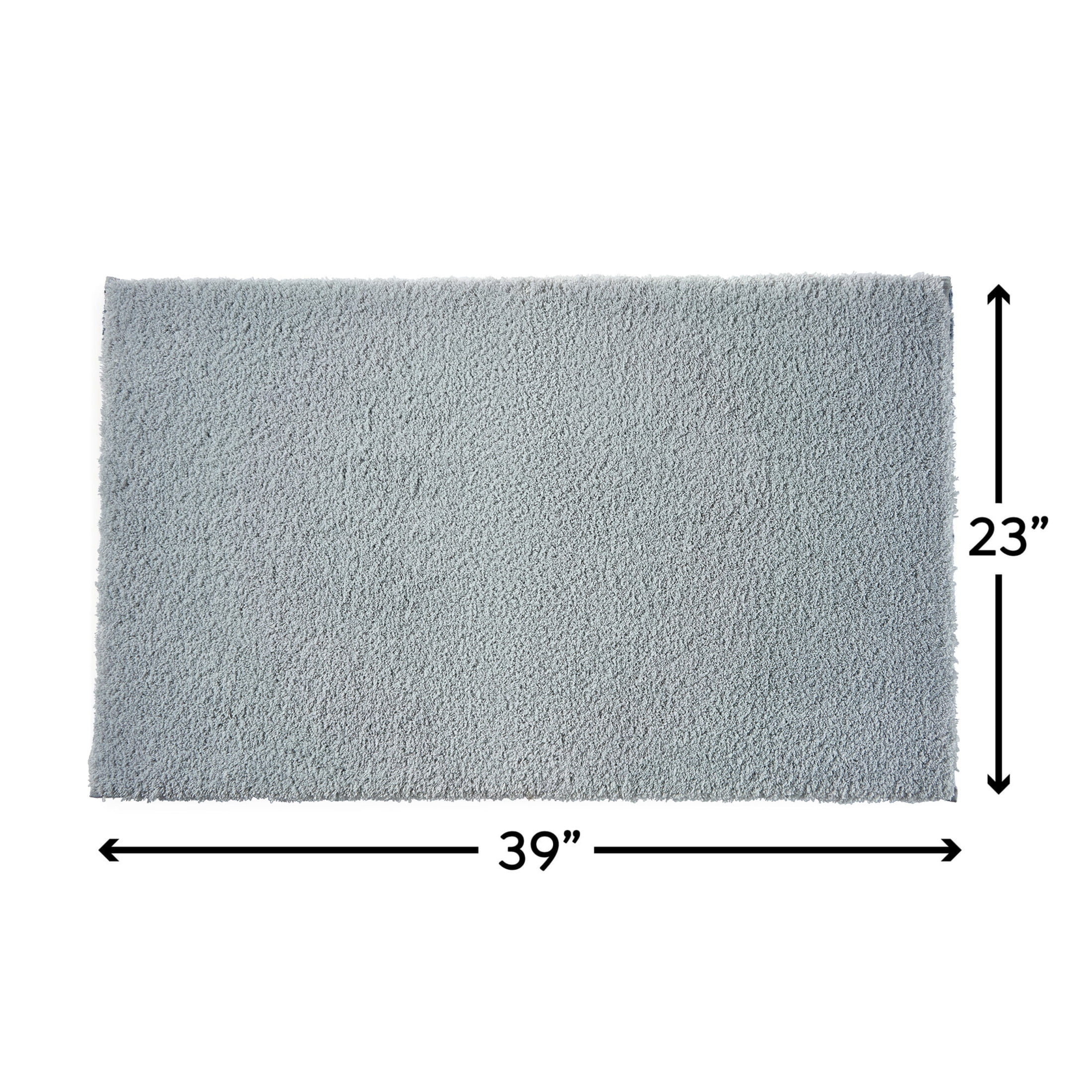 Better Homes & Gardens Ultra Soft Polyester Rug, Plush Absorbent Floor Rug with Skid-Resistant Backing, Machine Washable, 20" x 34", Grey Flannel