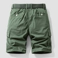 thumbnail image 4 of WREESH Men's Cargo Shorts Plus Size Cargo Shorts Multi-Pockets Relaxed Summer Beach Short Pants Outdoor Workout Shorts Olive Green, 4 of 5