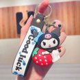 thumbnail image 4 of Llavero colgante Sanrio de fresa 3D Kawaii My Melody Cinnamoroll Kuromi llavero creativo de PVC Sanrio al por mayor, 4 of 4