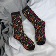 thumbnail image 4 of JUNZAN Music Notes Mens Funny Socks for Men Women Colorful Fun Novelty Crew Patterned Socks, 4 of 6
