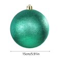 thumbnail image 3 of HomeDM Christmas Balls Ornaments for Xmas Tree, 6" Hanging Ornaments Shatterproof Plastic Balls for Xmas Tree Party Home Holiday Decor, 1PC Green, 3 of 6