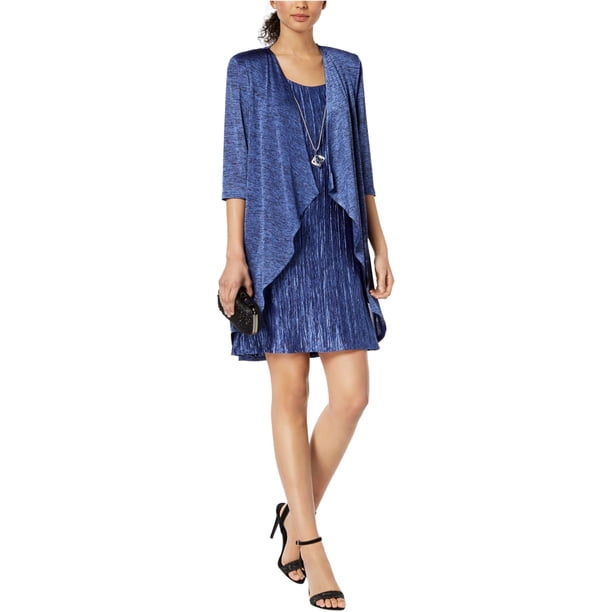 R&M Richards Vestido recto de 2 piezas para mujer, azul, 12P R&M Richards Cambio