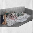 thumbnail image 6 of Abstract Soft Flannel Fleece Throw Blanket, Wild Brave Tribal Animal Wolf with Rainbow Colorful Backdrop and Sketchy Image, Cozy Plush for Indoor and Outdoor Use, 60" x 80", Multicolor, by Ambesonne, 6 of 6