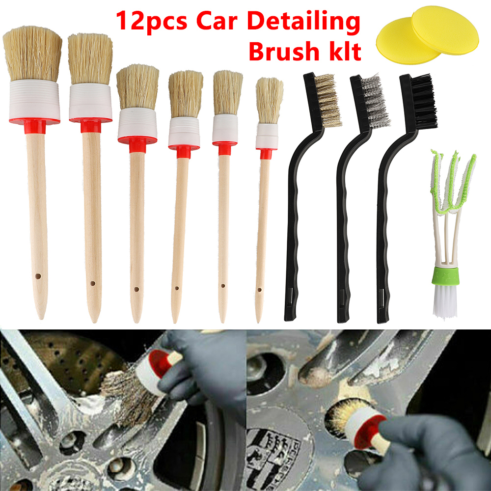 Kqiang 12/13/18 x Car Detailing Brush Wash Auto Detailing Cleaning Kit
