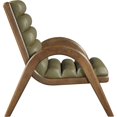 thumbnail image 6 of Bowery Hill Contemporary Rich Olive Vegan Leather Accent Chair, 6 of 10