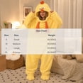 thumbnail image 3 of Wenini Women's Yellow Chicken Hooded Fleece Jumpsuit Pajamas Loungewear with Matching Shoes Covers, 3 of 6