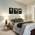 thumbnail image 6 of 3 Piece Flower Canvas Wall Art Brown Floral Painting Art Prints Transparent Floral with Butterfly Picture Beach Artwork Modern Bedroom Bathroom Decor Framed Ready to Hang, 6 of 6