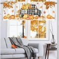 thumbnail image 6 of Fall Kitchen Curtains, Fall Decor for Home Gnomes Truck Valances for Windows, Autumn Thankgiving Kitchen Curtains and Valances Set Fall Decorations for Home, 27x24 2 Panel & 54x18 Inch Tier Set, 6 of 6