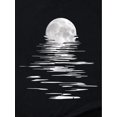 thumbnail image 2 of Camiseta de verano para mujer Manga Corta Women's Casual Moonlit River Graphic Tee - Black Short Sleeve Crew Neck T-Shirt with Artistic Print, Soft Polyester Fabric, Perfect for Spring/Summer/Fall,, 2 of 8