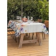thumbnail image 3 of Outdoor Tablecloths with Umbrella Hole & Zipper, Pink Spring Floral 54x80 Inch Tablecloth Rectangle, Elegant Flowers Farmhouse Botanical Wooden Waterproof Table Cloth, Patio/Pool/Picnic Table Covers, 3 of 8